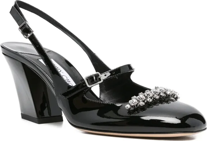 70mm Belinda crystal-embellished slingback pumps - Image 2
