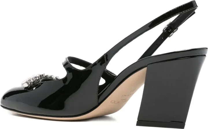 70mm Belinda crystal-embellished slingback pumps - Image 3