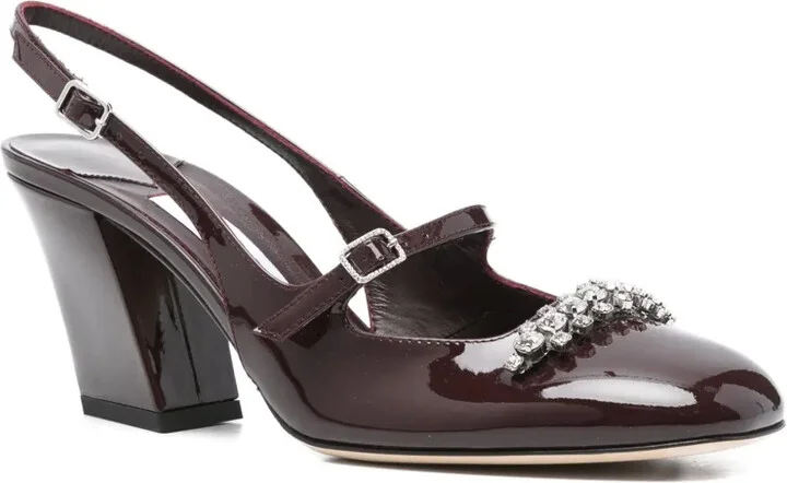 70mm Belinda crystal-embellished slingback pumps - Image 2