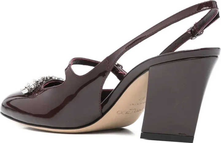 70mm Belinda crystal-embellished slingback pumps - Image 3