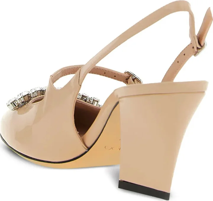70mm Belinda crystal-embellished slingback pumps - Image 3