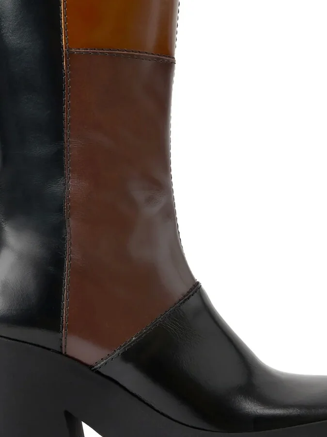 70mm Belinda leather panelled boots - Image 2