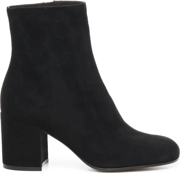 70mm Block-Heel Zip Ankle Boots