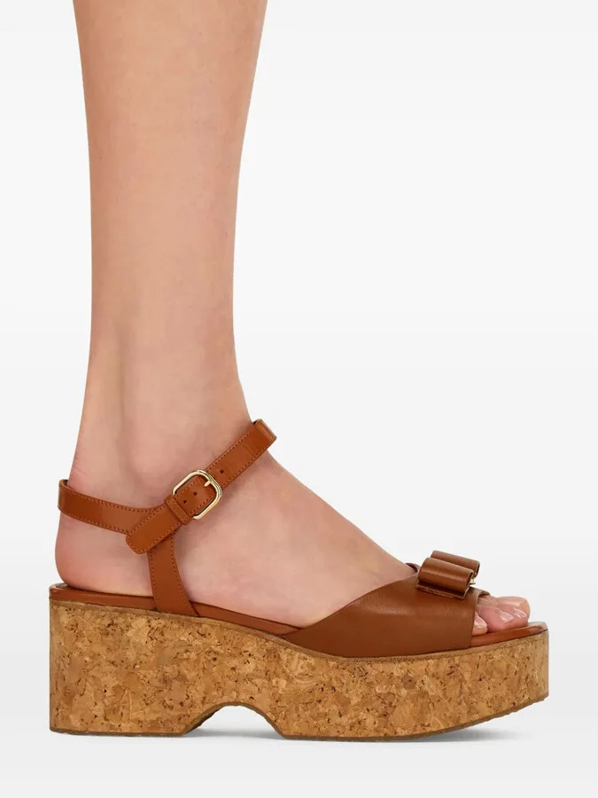 70mm Bow-Detail Platform Sandals - Image 5