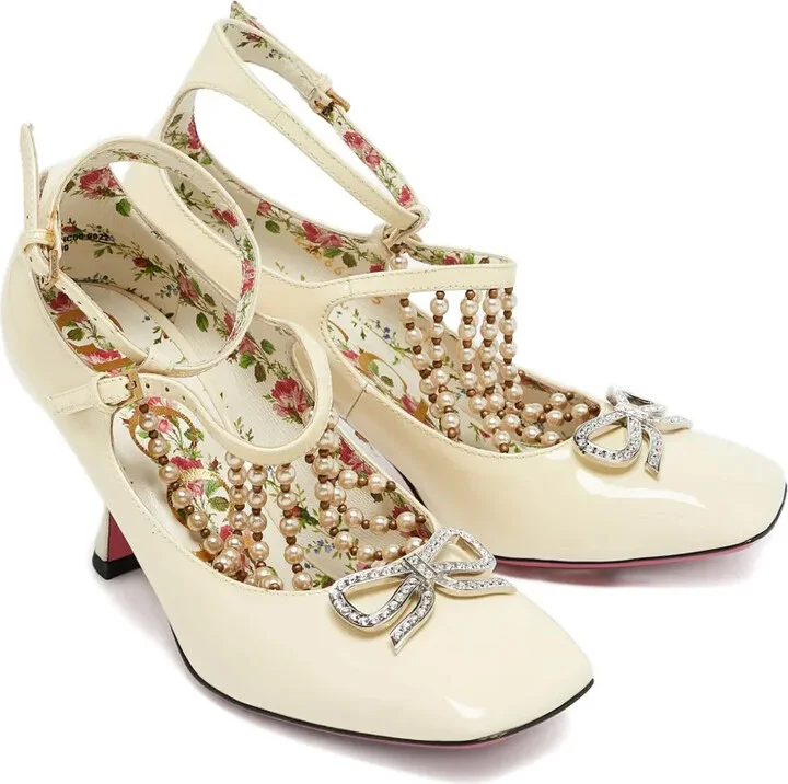 70mm Bow-Embellished Pumps - Image 2
