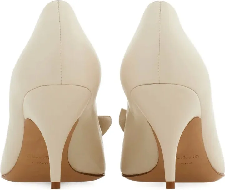 70mm Bow leather pumps - Image 2