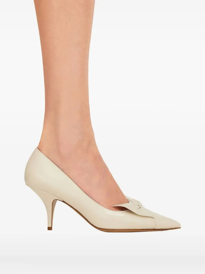 70mm Bow leather pumps - Image 4
