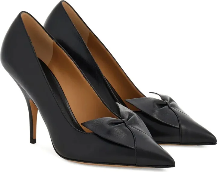 70mm Bow Pointed Pumps - Image 2