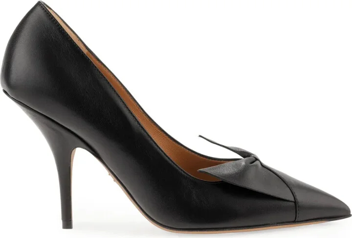 70mm Bow Pointed Pumps