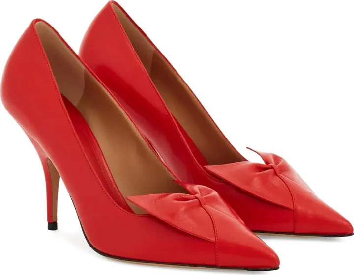 70mm Bow Pointed-Toe Pumps - Image 2