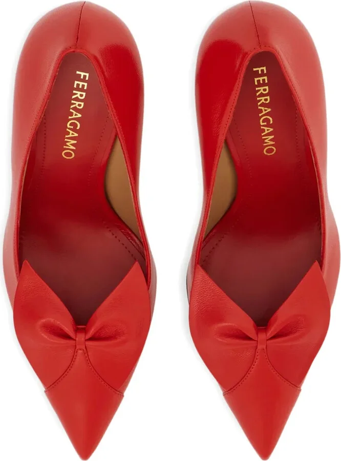 70mm Bow Pointed-Toe Pumps - Image 4