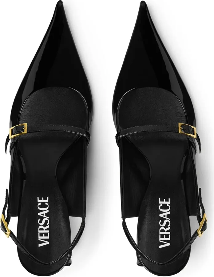 70mm Bright Crystal slingback pumps - Image 3