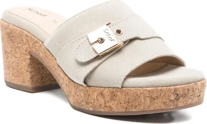 70mm Buckle-Detail Cork Platform Sandals - Image 2