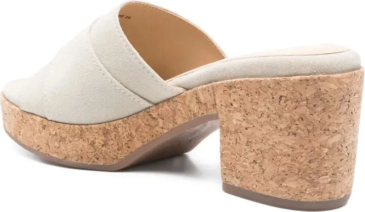 70mm Buckle-Detail Cork Platform Sandals - Image 3