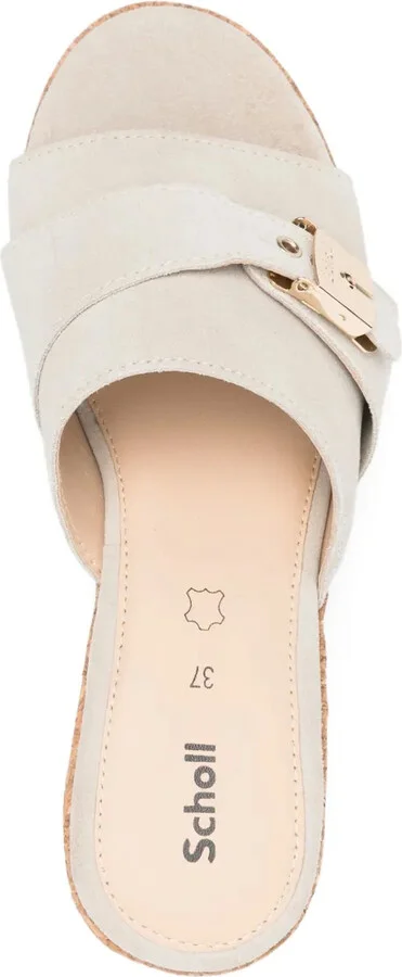 70mm Buckle-Detail Cork Platform Sandals - Image 4