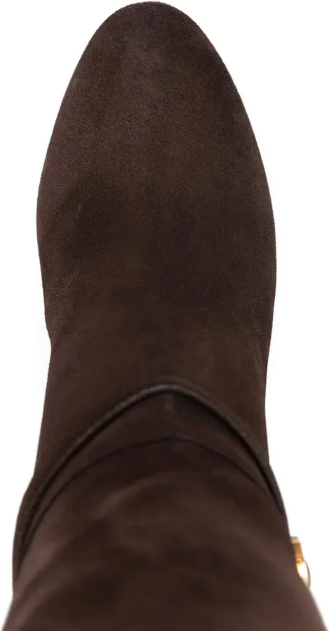 70mm Buckle-Detail Suede Boots - Image 4