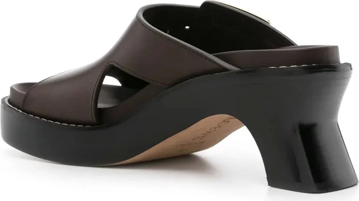 70mm Buckled Leather Mules - Image 3