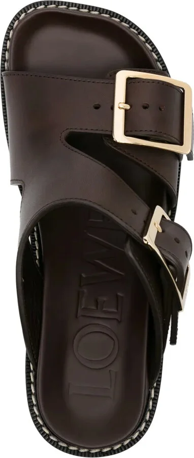 70mm Buckled Leather Mules - Image 4