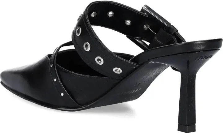 70mm Buckled Leather Mules - Image 3