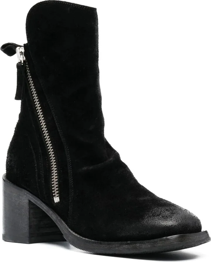 70mm Burnished-Effect Suede Ankle Boots - Image 2
