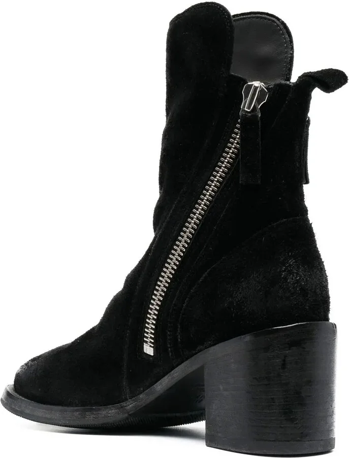 70mm Burnished-Effect Suede Ankle Boots - Image 3