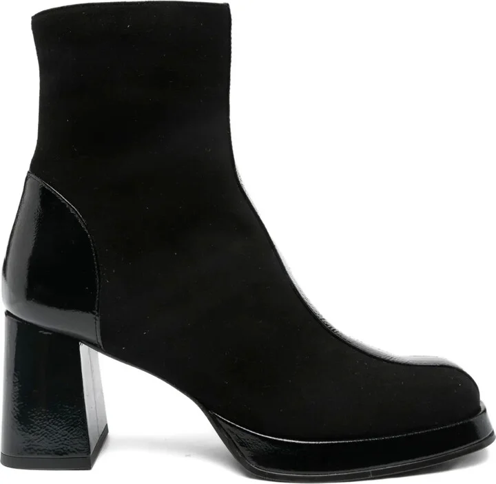 70mm Calf-Leather Block-Heel Boots