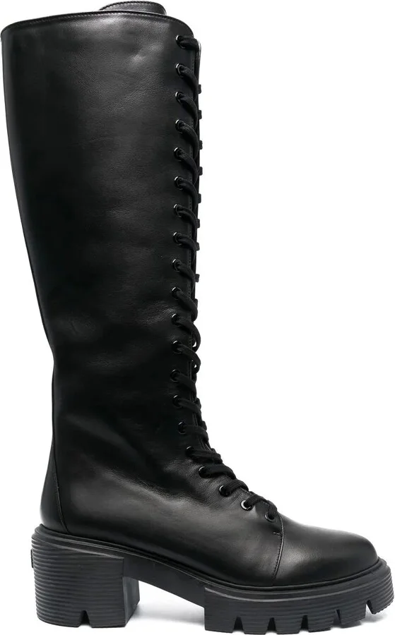 70mm Calf-Length Lace-Up Boots