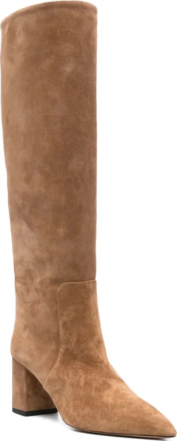 70mm Calf Suede Block-Heel Boots - Image 2