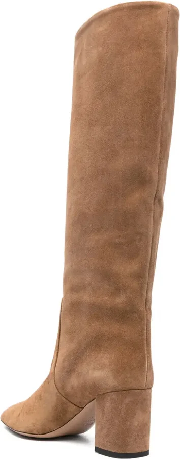 70mm Calf Suede Block-Heel Boots - Image 3
