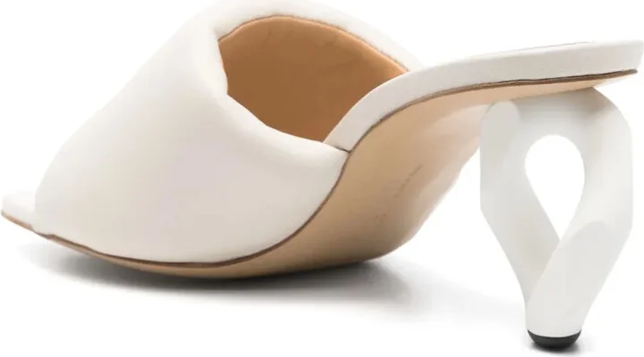 70mm Chain-heel leather sandals - Image 3
