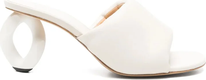 70mm Chain-heel leather sandals