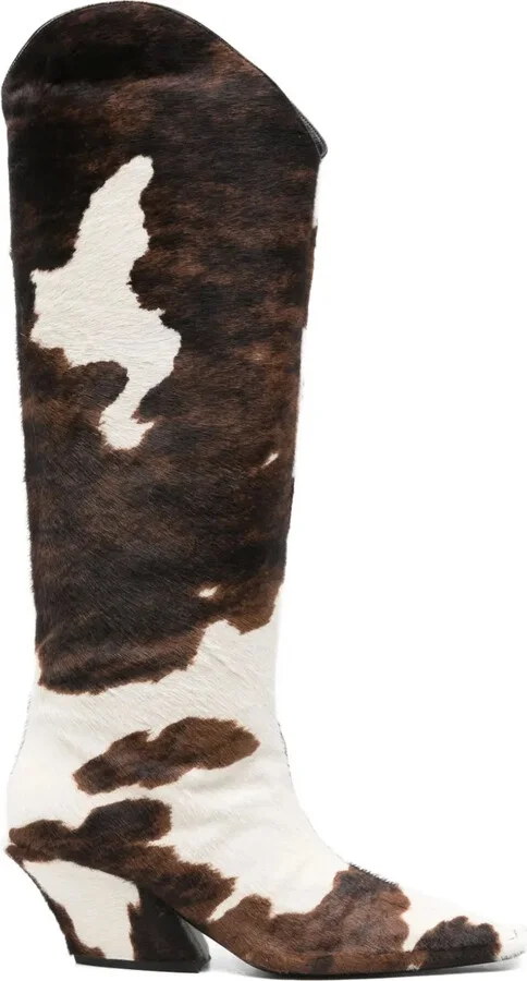 70mm Cowhide Leather Boots
