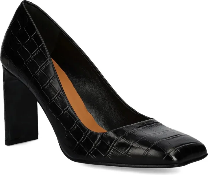 70mm Crocodile-Embossed Heeled Pumps - Image 2