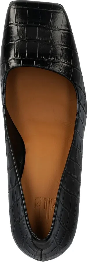 70mm Crocodile-Embossed Heeled Pumps - Image 4