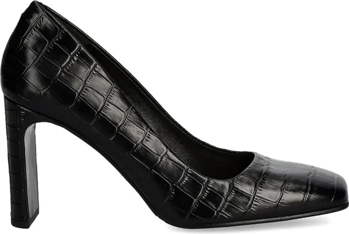 70mm Crocodile-Embossed Heeled Pumps
