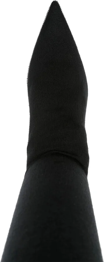 70mm Crystal-Embellished Knitted Boots - Image 4