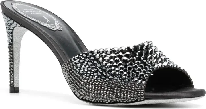 70mm Crystal-Embellished Leather Sandals - Image 2