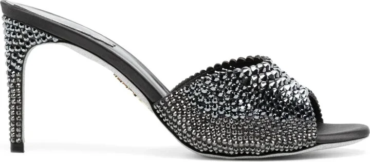 70mm Crystal-Embellished Leather Sandals