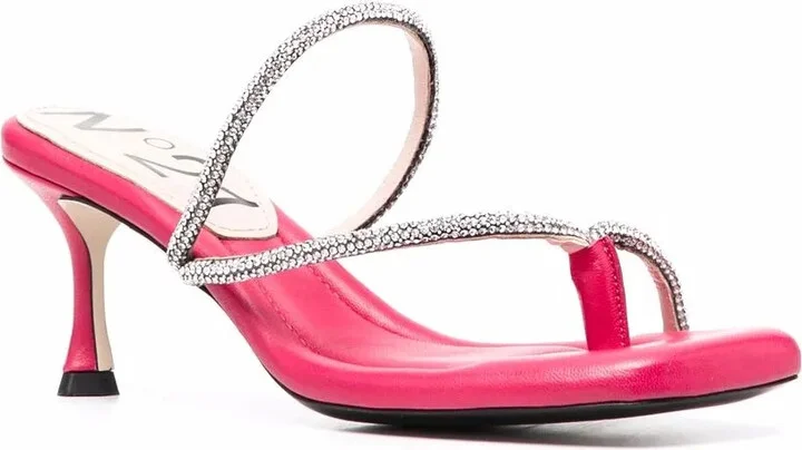 70mm Crystal-Embellished Strappy Sandals - Image 2
