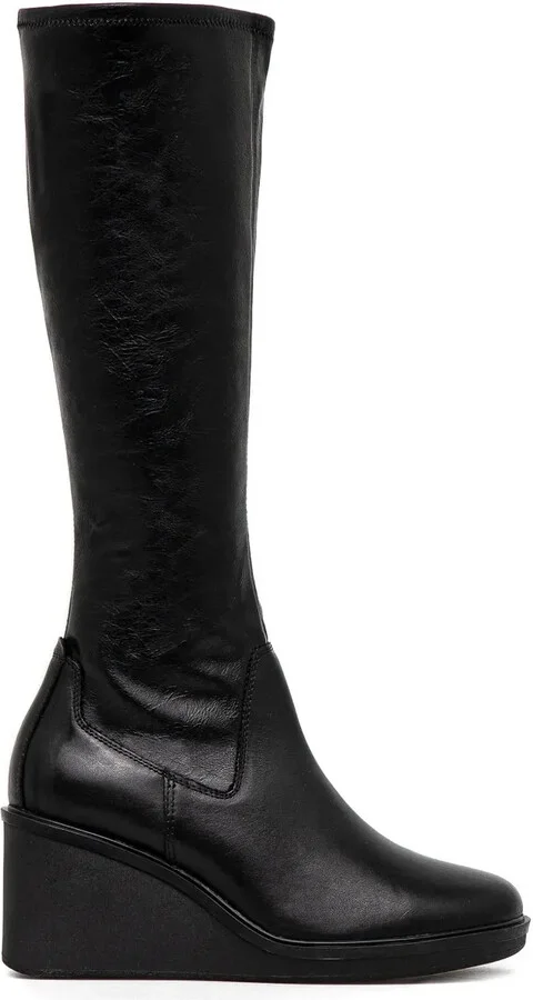 70mm Deena wedge leather boots