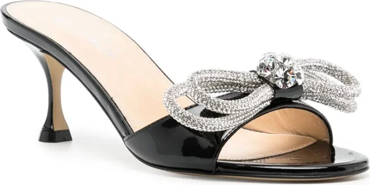 70mm Double Bow patent-leather sandals - Image 2