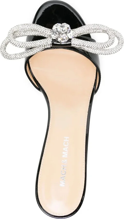 70mm Double Bow patent-leather sandals - Image 4