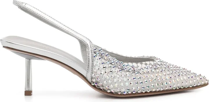 70mm Embellished Slingback Pumps