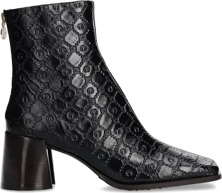70mm Embossed Ankle Boots