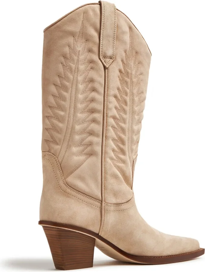 70mm Embroidered-Motif Suede Boots - Image 3