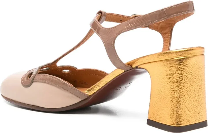 70mm Feyl leather t-bar heeled pumps - Image 3