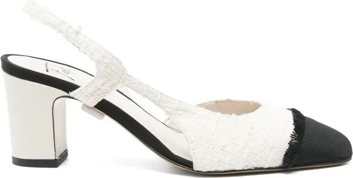 70mm Ficus slingback pumps