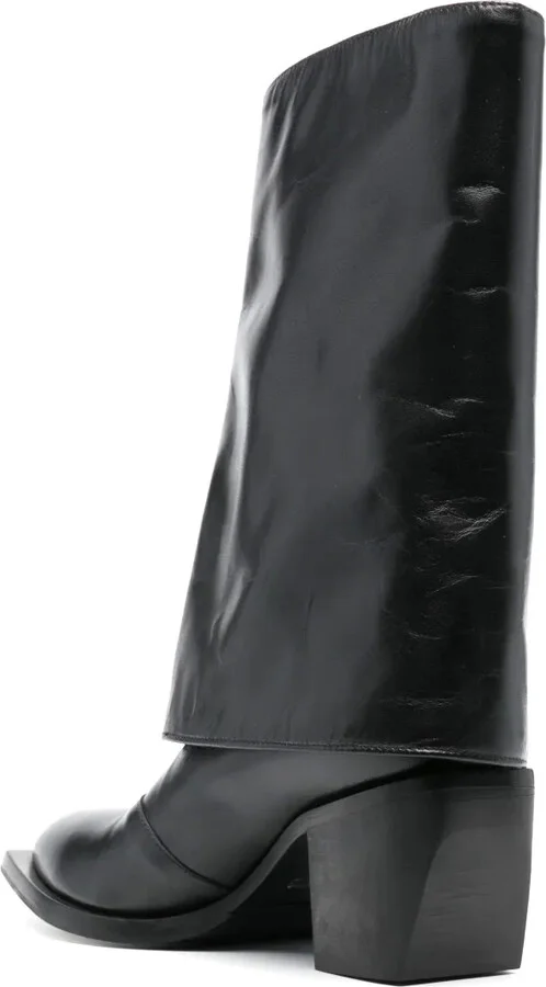 70mm Foldover Leather Cowboy Boots - Image 3