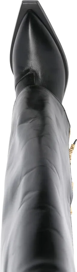 70mm Foldover Leather Cowboy Boots - Image 4
