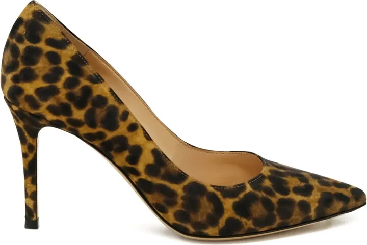 70mm Gianvito leopard-print stiletto pumps